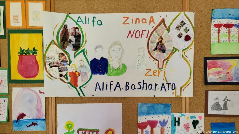Drawing by a Yazidi during an art therapy session at the Caritas facility in Bad Saarow, Germany