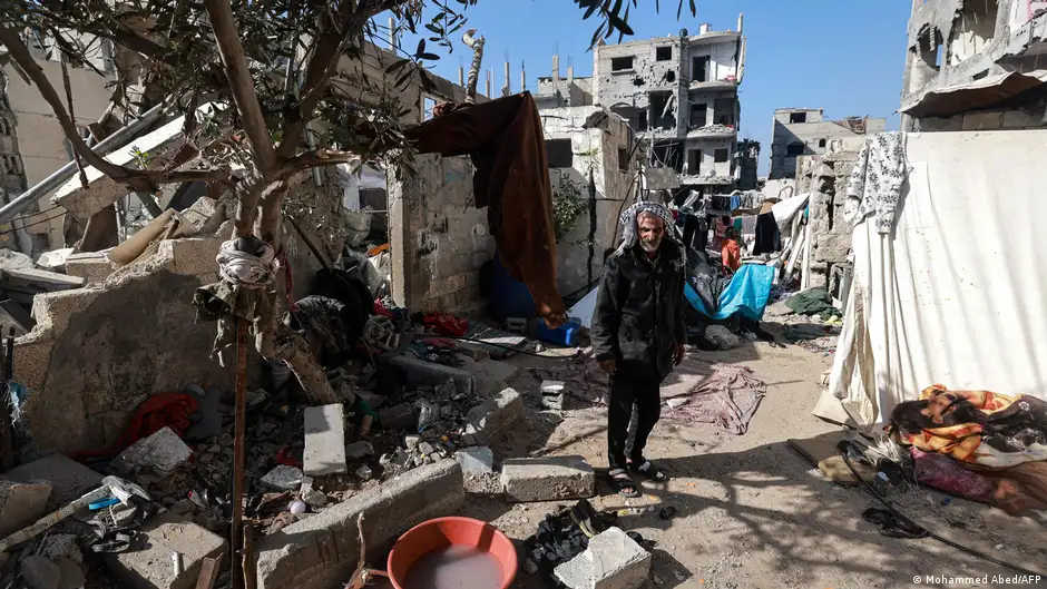 Destruction in Rafah in the Gaza Strip