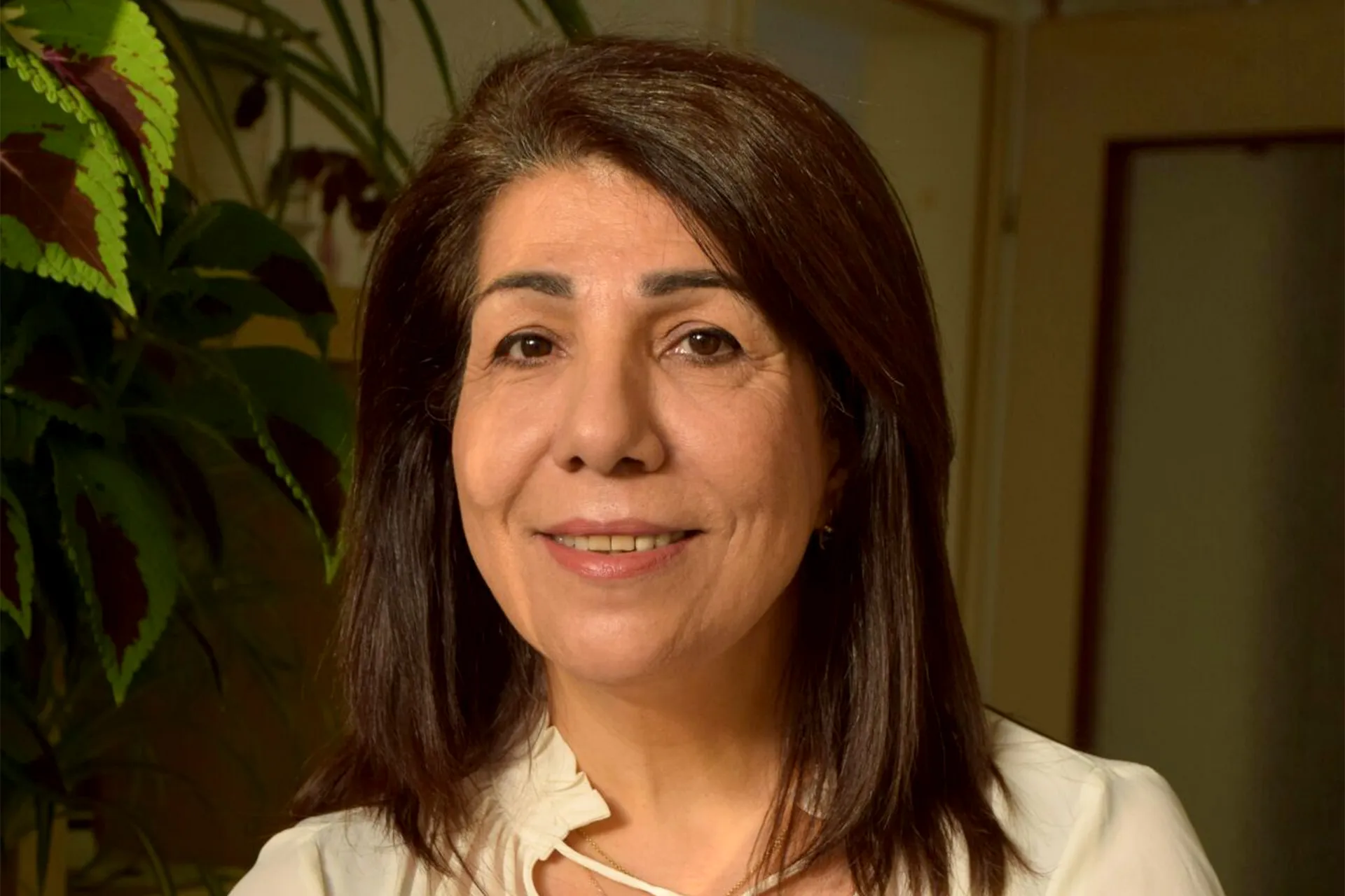 Headshot of a woman with shoulder-length brown hair (Najat Abed Alsamad)
