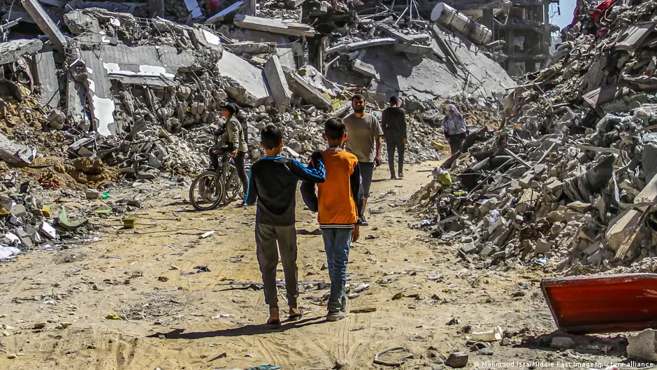 Destruction in the city of Jabaliya in the north of the Gaza Strip