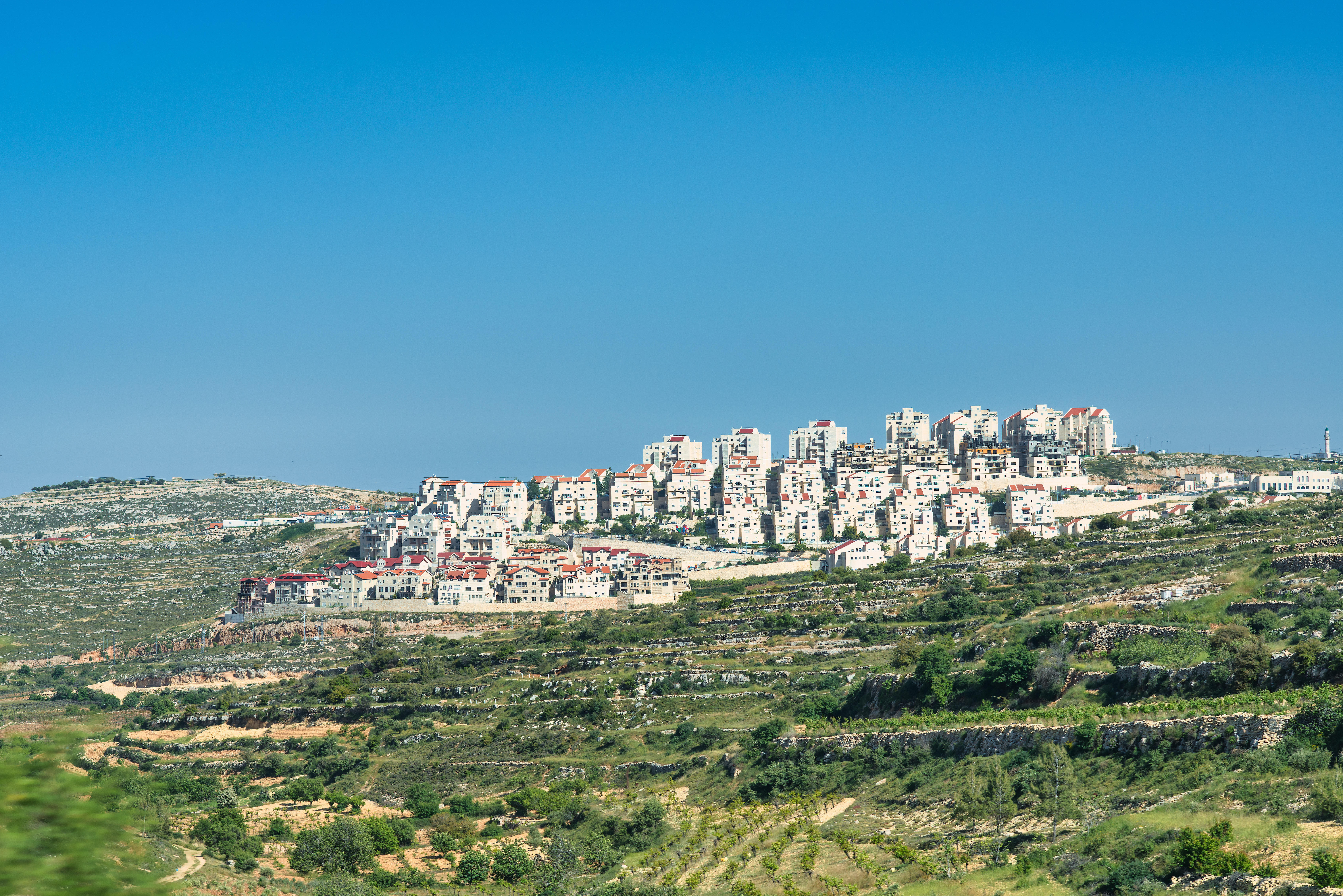 Blick auf die israelische Siedlung Betar Illit im Westjordanland.