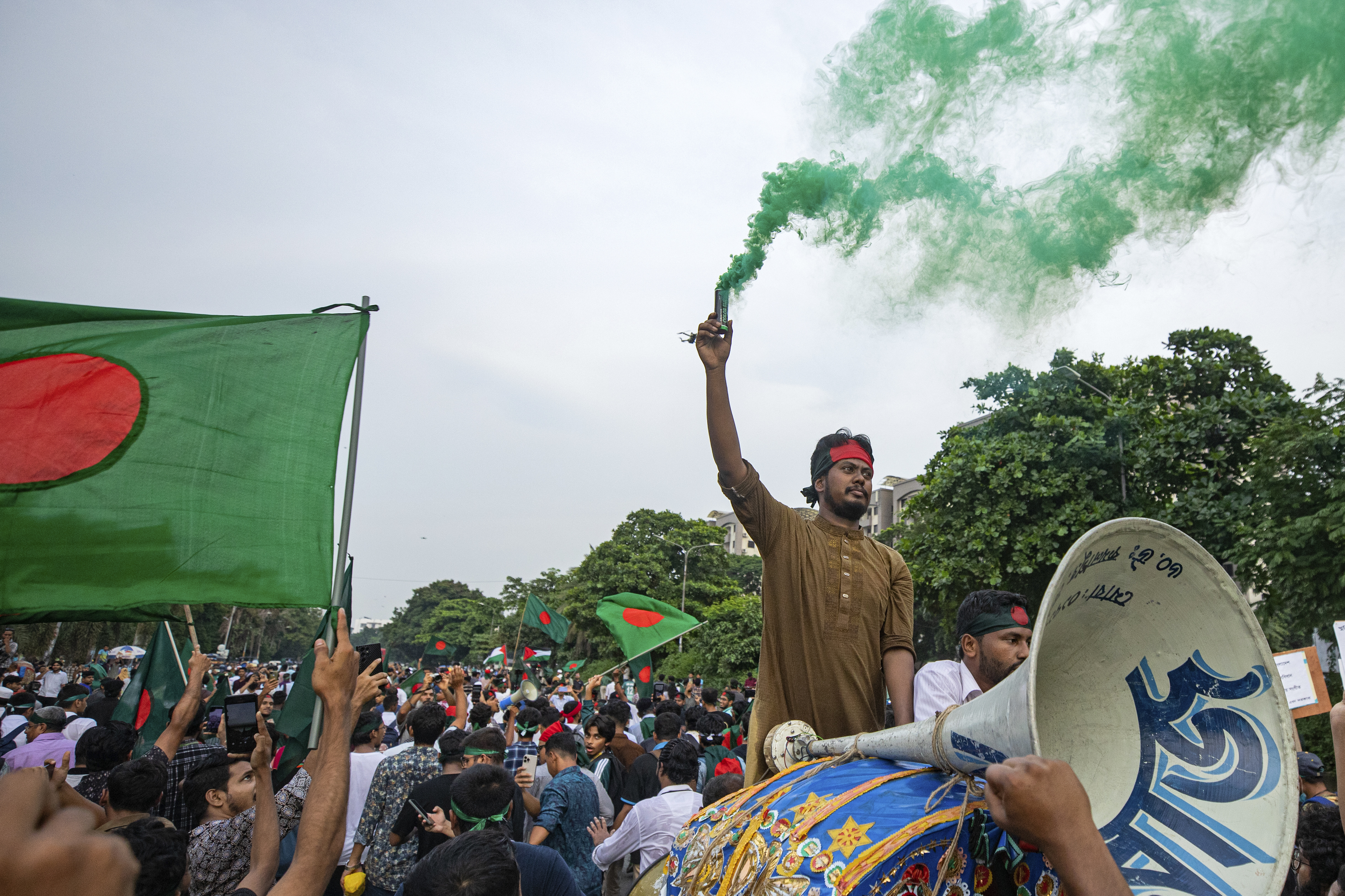 Demonstranten in Dhaka