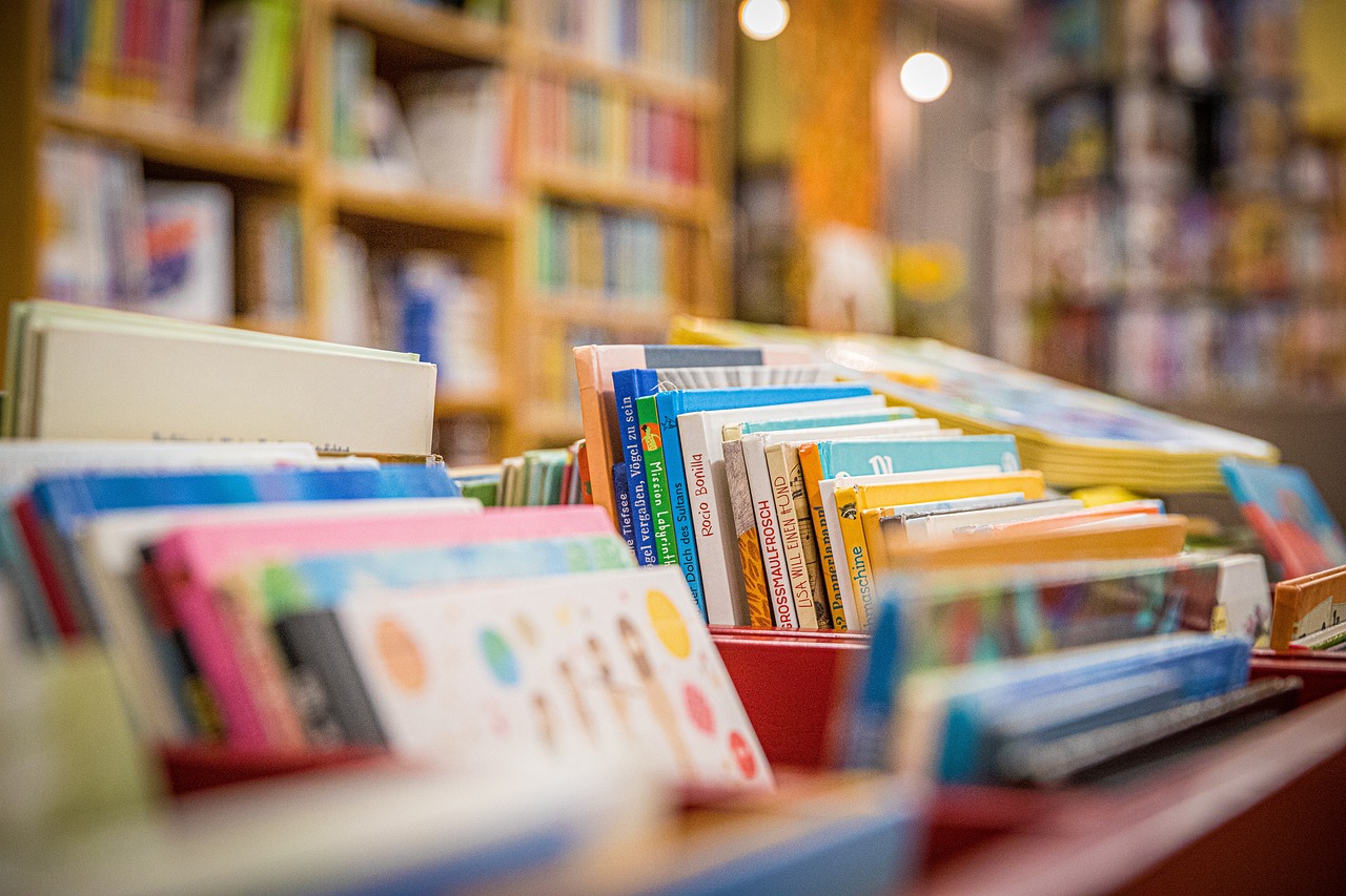 Colourful children book in different languages 