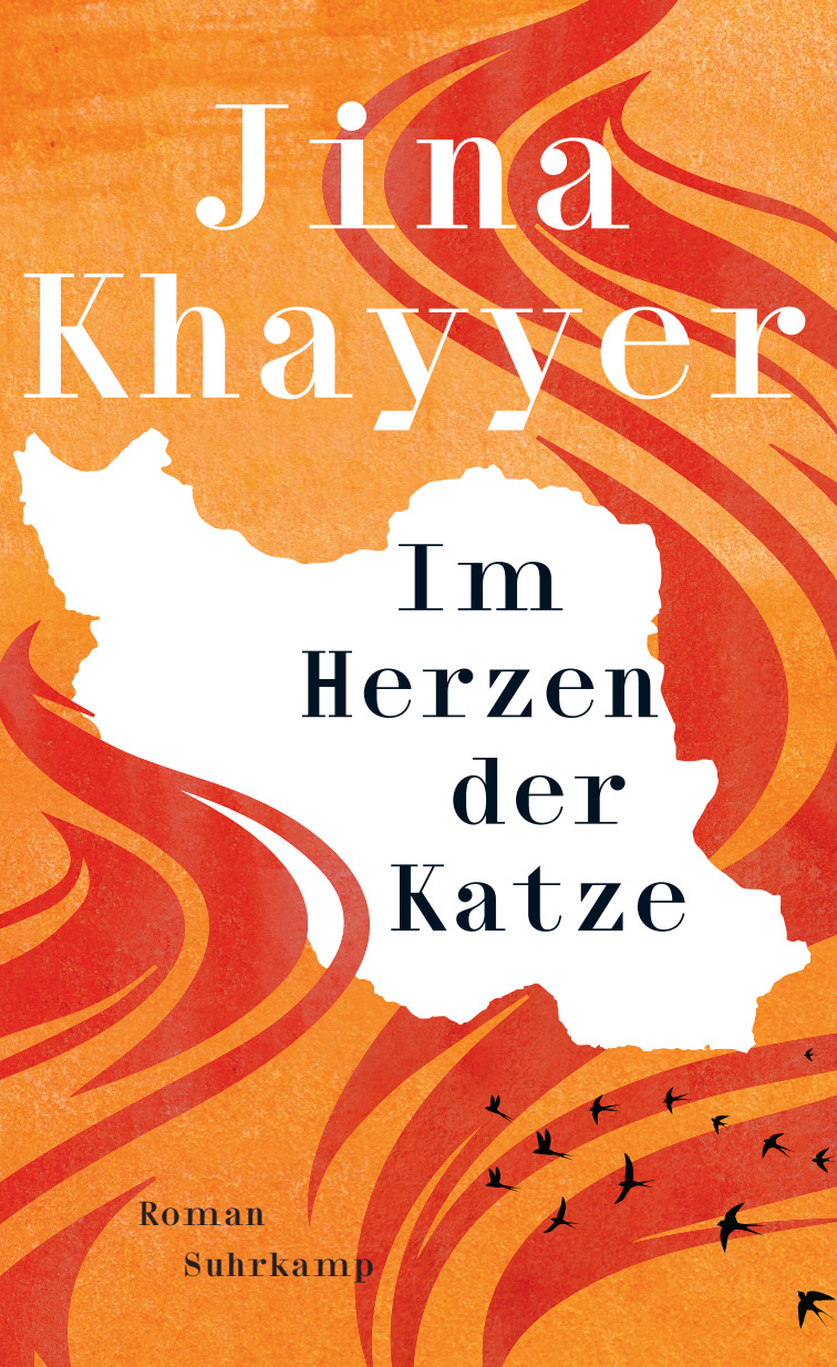 Jina Khayyer, Im Herzen der Katze. Credits: Suhrkamp Verlag (Free Download) Buchcover: Jina Khayyer, Im Herzen der Katze. Credits: Suhrkamp Verlag (Free Download)