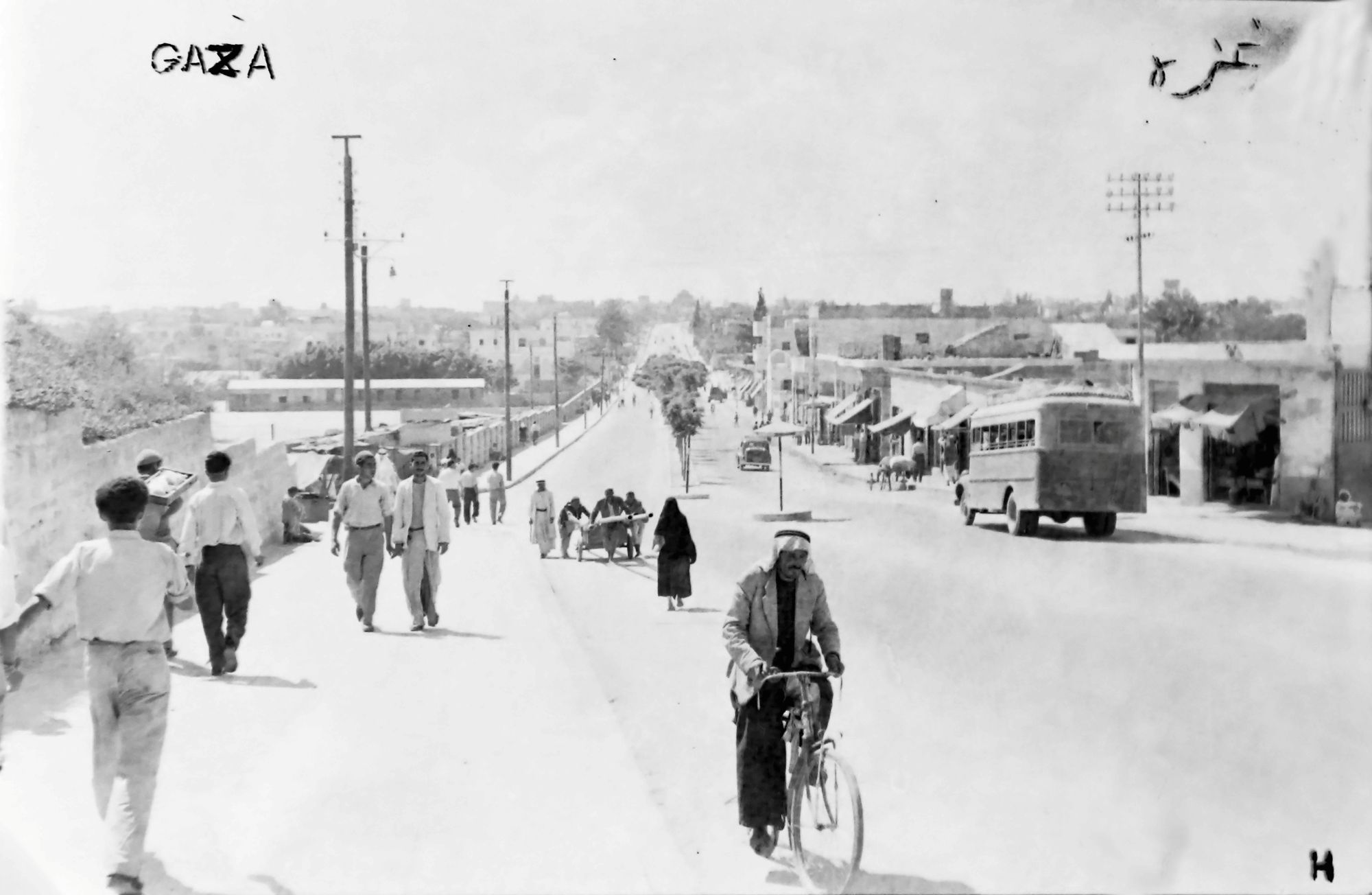 جانب من الحياة اليومية في غزة في منتصف القرن العشرين. (Photo: Copyright for Gaza Graph 2019 film) 