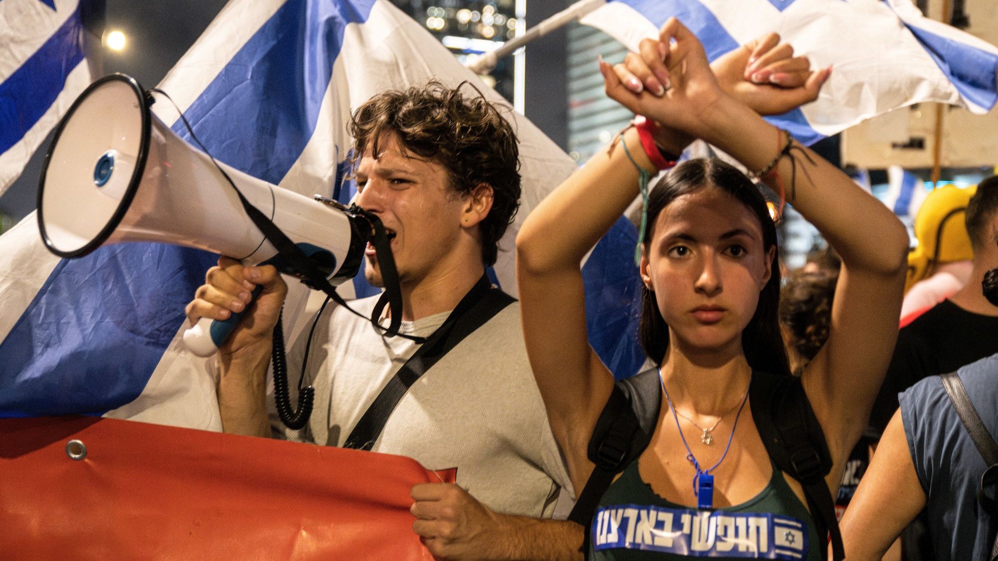 Anti judicial reform roadblock protest in Tel Aviv - 03 Jun 2023. (Photo: picture alliance / ZUMAPRESS.com | Matan Golan)