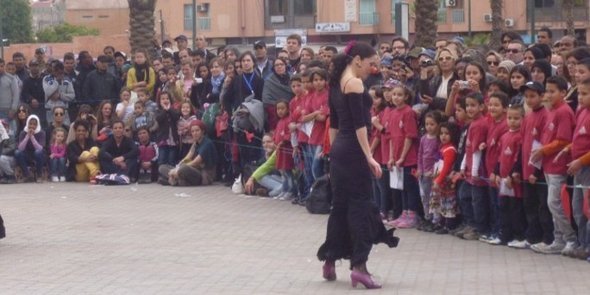 Dancer at the dance festival On Marche in Marrakesh (photo: Astrid Kaminski)