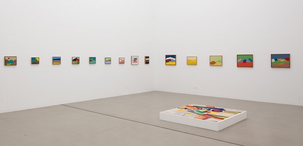 Exhibition space filled with works by Etel Adnan at dOCUMENTA (13) (photo: Anders Sune Berg)
