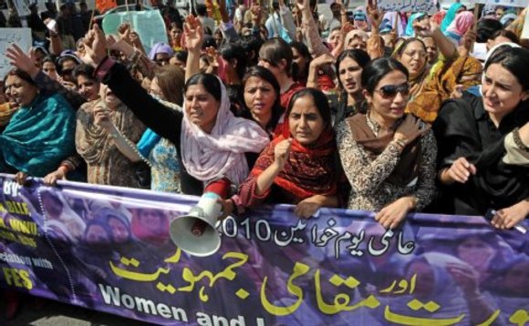 Frauenrechtsdemonstration in Islamabad; Foto: dpa