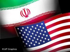 Montage of the US and Iranian flags (image: AP Graphics)