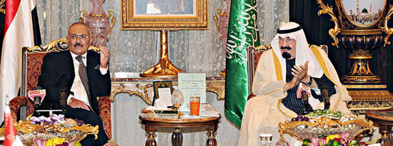 Yemen's President Ali Abdullah Saleh and Saudi Arabia's King Abdullah (photo: dpa)