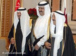 العاهل السعودي ,امير الكويت وأمير قطر