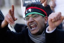 A young protester during a demonstration against Gaddafi (photo: AP/dapd)