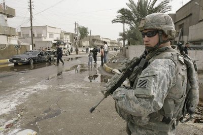 US soldier in Baghdad (photo: AP)