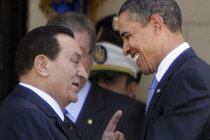 Egyptian President Mubarak and US President Obama (photo: AP)