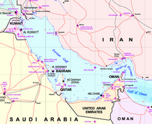 Map of the states of the Persian Gulf; source: © Wikipedia