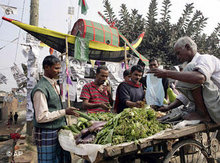 Market stand in Dhaka (photo: AP)
