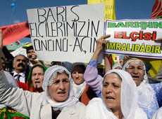 PKK supporters demonstrating (photo: AP)