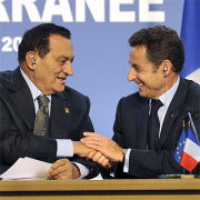 Egyptian President Hosni Mubarak and his counterpart Nicolas Sarkozy (photo: dpa)