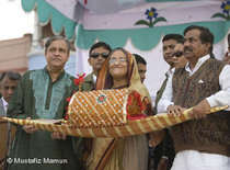 Sheikh Hasina during a rally in Bangladesh (photo: DW) 