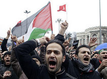 Gaza demonstration in Istanbul, Turkey (photo: AP)