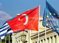 Turkish, European and Greek flag (photo: AP)