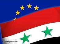 Syrian and EU flag (image: DW/AP)
