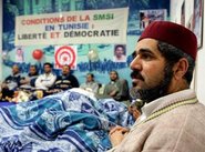 Opponents of the current regime in Tunisia stage a hunger strike in Geneva, Switzerland, November 2005, as the second phase of a United Nations-backed World Summit on the Information Society (WSIS) starts in Tunis (photo: AP)