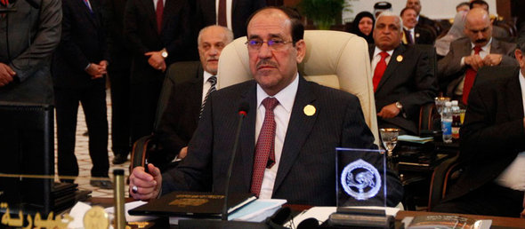 Iraqi Prime Minister Nouri al-Maliki at the opening session of the 23rd Arab League summit in Baghdad in March 2012 (photos: Reuters)