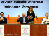 The event marking the establishment of the German–Turkish University (photo: dpa)