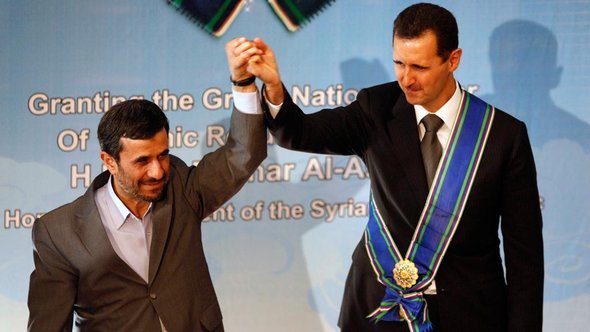  بشار الأسد وأحمدي نجاد ، أ ب