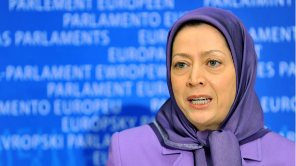 The president-elect of the National Council of Resistance of Iran (NCRI), Maryam Rajavi (L), speaks on December 1, 2010 at a meeting with European Parliament members at EU headquarters in Brussels (photo: AFP/Getty Images)
