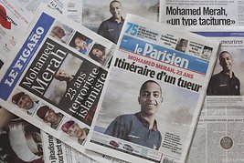 Mohamed Merah in French newspapers (photo: EPA)