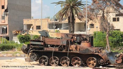 حطام دبابات في مصراته، الصورة دويتشه فيله 