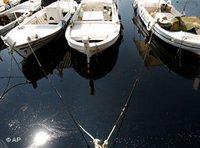 Ölverschmutzung im Hafen von Byblos; Foto AP