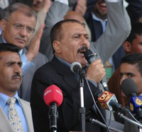 Präsident Ali Abdulla Saleh; Foto: Mohamed al-Qadhi/IRIN