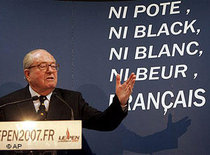 Vorsitzender des Front National Jean-Marie Le Pen; Foto: AP