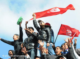 Demonstration in Tunisia on 25 January 2011 (photo: picture-alliance/dpa)