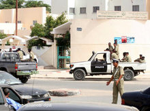 Mauretanische Polizeitruppen kontrollieren nach dem Putsch im August die Straßen der Stadt Nouakchott; Foto: picture alliance/dpa