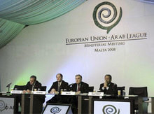 Treffen der EU-Außenminister und der Arabischen Liga in Malta im Februar 2008; Foto: AP 