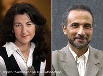 Necla Kelek, Tariq Ramdan; Foto: dpa/DW