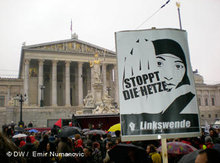 Demonstration gegen Rassismus und Islamfeindlichkeit in Wien; Foto: DW