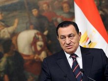 Ägyptischer Staatspräsident Hosni Mubarak; Foto: dpa