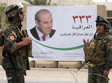 Wahlposter der Allawi-Liste; Foto: AP