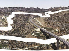 Rekonstruktion des Verlaufs der Mauer zwischen Israel und dem Westjordanland; Foto: &amp;copy Verlag Edition Nautilus