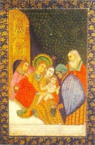 Islamisches Bildnis der Geburt Jesus; Foto: National Museum, Neu Delhi