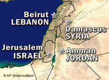 Karte der Nahost-Region; Bild: AP GraphicsBank