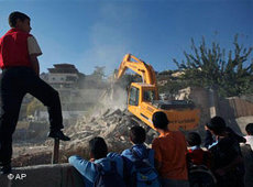 Abriss palästinensischer Wohnhäuser; Foto: AP
