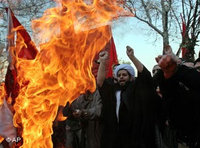 Demonstration over Mohammed cartoons (Photo: AP)