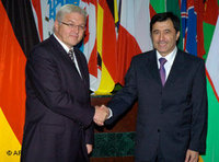 وزير الخارجية الألمانية شتاينماير ونظيره الأوزبيكي نوروف في طشقند